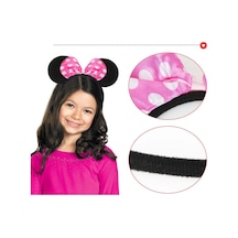 Pembe Fiyonklu Minnie Mouse Tacı Mini Kulak Çocuk