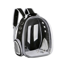Dışarı Çıkarken Kediler İçin Şeffaf Sırt Çantası Yan Kapaklı Siyah