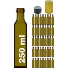 Afracam Maraska Yeşil 250 ML Cam Şişe Kapak Kapüşon 45 Adet