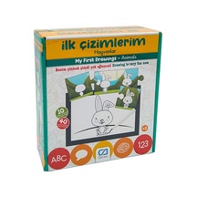 Çocuk Puzzle 40 Parça İlk Çizimlerim Hayvanlar - Mavi Su Dünyası
