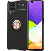 Galaxy M32 Kılıf Zore Ravel Yüzüklü Silikon Kılıf