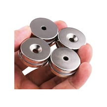 Havşalı Neodyum Mıknatıs - Ø20xø10/5,5x5mm - Ahşap, Plastik, Betona Sabitle 5 Adet Set