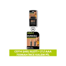 Cef 14 Şarj Aleti Ve Şarj Edilebilir Aaa 750mah 2 Pil