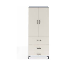 Arges Dolap 2 Raflı 3 Çekmeceli Tek Askılı 88x30x221 Antrasit-aytaşı Antrasit