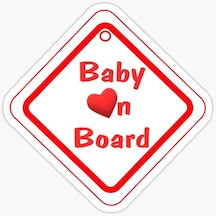 Baby On Board Arabada bebek var Sticker Etiket 19CM md6