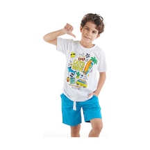 Denokids Mshb&g Tatil Erkek Çocuk T-shirt Şort Takım Çok Renkli
