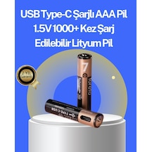 Hızlı Şarj Teknolojili Usb Şarjlı Aaa Pil 40 Dakikada Tam Şarj Mh-hs5682-0012