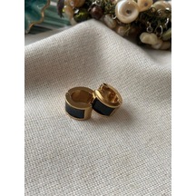 Çelik Black Halka Küpe Çok Renkli