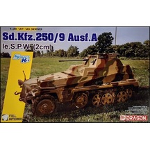 Dragon 6882 1/35 Ölçek, Sd.kfz.250/9 Ausf.a Le.s.p.w. 2cm Yarı Paletli Askeri Araç Plastik Model Kiti-51095