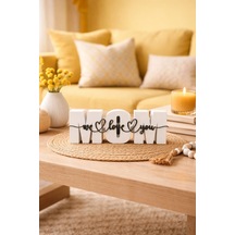 Anneler Günü Dekoratif Mom Yazılı Biblo We Love You Tasarım Modern Masa & Raf Süsü -