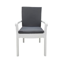 Mirzade 6 Adet Elit Su Geçirmez Yüksek Arkalı Minder-koyu Gri