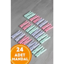 Çamaşır Mandalı 24 Adet Mandal Plastik Çamaşır Mandalı 10 Diğer