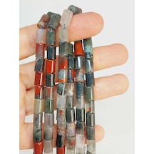 Bileklik Boy Kan Taşı Silindir Kesim 5.5x7.5mm Yarım Dizi 49320 18cm Uzunluğundadır Çok Renkli