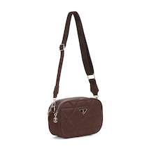 Newish Polo Kadın Kapitone Kumaş Uzun Askılı El Ve Omuz Çantası - New375 Bordo
