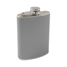 Çelik 8 Oz Gri Deri Kaplı 240 Ml İçki Matarası Rd56 Diğer