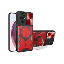 360 Dönen Metal Manyetik Araç Tutucu Zırh Telefon Kılıfı Onur 90 50 200 X9a Red For Honor X6 4g Red