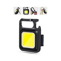 4 Mod Şarjlı Anahtarlık El Feneri Mini Boy Karabina Askılı Cob Led Lamba Acil Durum Işığı 47741