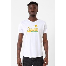 Fallout Nukacola Quantum Beyaz Erkek Bisikletyaka Tshirt Çok Renkli