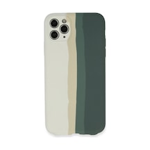 Apple iPhone Uyumlu   11 Pro Kılıf Ebruli Lansman Silikon - Beyaz-gri
