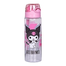 Kuromi Pipetli Askılı Kilitlenebilir Su Matarası Suluk 500ml Pembe