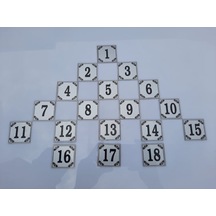 Kapı Numarasıno 1'Den 18 E 4X4 Cm Yapışkanlı Postakutusu Dolap