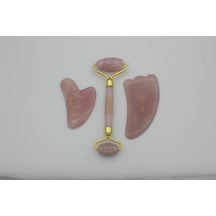 Kuvars Roller ve 2'li Gua Sha