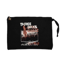Three Days Grace Alienation Siyah Clutch Astarlı Cüzdan / El Çantası