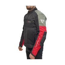 Venom Dynamic 4 Mevsim Siyah Gri Kırmızı Motosiklet Montu