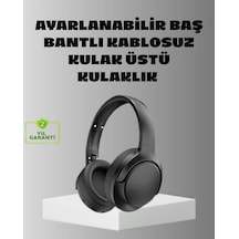Ceylan Adam Siyah Kablosuz Bluetooth Kulaklık 300 Mah Hızlı Şarj Katlanabilir Pedli