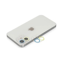 Apple İphone 12 Mini Renkli Kamera Lens Koruma Cam - Sarı-mavi Belirtilmemiş