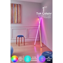 Rgb Led Strip Tube Light Abajur Uzaktan Kumandalı Işık Lamba Ampül Aydınlatma Renkli Atube6
