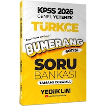 Yediiklim Yayınları 2026 Kpss Genel Yetenek Bumerang Türkçe Tamamı Çözümlü Soru Bankası