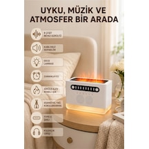 8 Farklı Doğa Sesli Hava Nemlendirici Bluetooth Hoparlör Difüzörlü Aromaterapi Rgb Gece Lambası Beyaz - 925018829