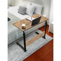 Bambu Laptop Ve Tablet Sehpası Çalışma Masası - Atlantik Çam 80x40 Tekerlekli Atlantik Çam