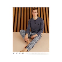 Pijamoni Erkek Süprem Uzun Kol İnce Pijama Takımı 6300 / 9 - 1 Adet 001