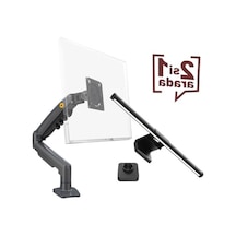 North Bayou Desk Pro Bundle Nb F80 2026 Versiyon Ergonomik Monitör Standı + Ergoflex Ef-354 Uzaktan Kumandalı Monitör Işık Çubuğu