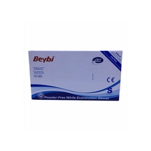 Beybi Mavi Pudrasız Nitril Eldiven Small 100 Adet