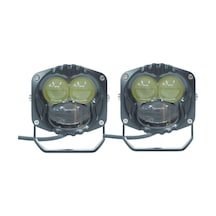 Space Offroad Sis Lambası Sarı-beyaz Set Siyah Çerçeve 7.3 X 6.8 X 6.8 Cm 12-30v / Lass369
