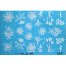 Beyaz Çiçekli Tırnak Dövme Tırnak Sticker  Nail Art A021