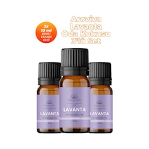 Lavanta Oda Kokusu 3'lü Set- Doğal Esansiyel Uçucu Yağ, Difüzör Esansı, Buhurdanlık Yağı Karışık