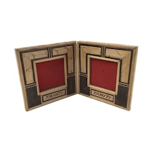 Çiftli Bambu Fotoğraf Çerçevesi 4,5x4,5 Cm