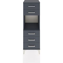 Hyperion Dolap Tek Raflı 5 Çekmeceli 44x44x134 Antrasit-antrasit Antrasit