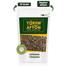 Yörem Afyon Meşhur Afyon Yerli Mahsul Gdo'suz Kuvvet Deposu İri Yapraklı Ispanak Tohumu 70gr.