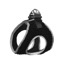 Üç Kilitli Kürklü Kedi Köpek Göğüs Tasması 24-28 Cm Xx-small Siyah Çok Renkli