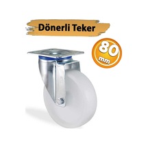 080 Dönerli Tablalı Frensiz Kemik Tekerlek 80 Mm 110 Kg Diğer
