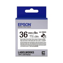 Epson Lk-7wbvs Kendinden Laminasyonlu Kablo Giydirme Beyaz Üzeri Siyah 36mm 8metre Etiket