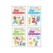 Çıkartmalı Çizgi Çalışmaları Seti 4 Kitap Çiz Sil Yapıştır