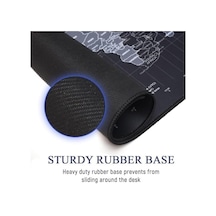 Zerfa Dünya Haritası Ekstra Büyük Genişletilmiş Kaymaz Kauçuk Oyun Mouse Pad & Klavye Masa Mat Bilgisayar Aptop İçin 900 Mm X 400 Mm X 2 Mm L Zmp253 Siyah Dünya Haritası, 90 X 40 Cm