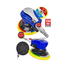 Oto Ve Mobilya Yüksek Devir Havalı Eksantrik Zımpara Makinesi 150mm Taban, Avuç İçi Zımpara