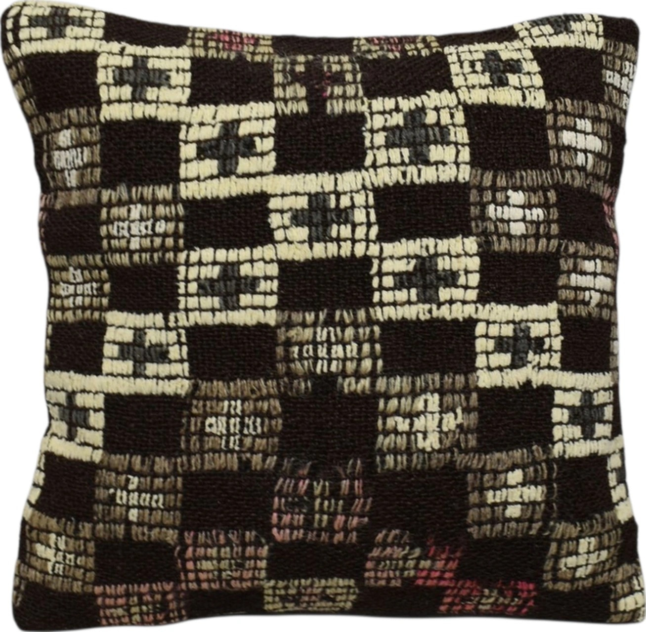 Zehra Abla Halı Yeni El Dokuma Dekoratif Kilim Kırlent Yastık Kılıfı 6504 Çok Renkli
